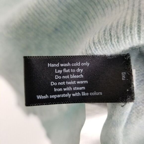 Boston Proper Women Cashmere Pullover Sweater Sz S Light Blue Soft Crew Neck - Picture 9 of 10